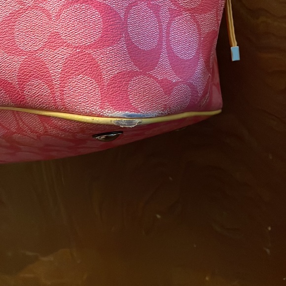 Coach Pink and Yellow Bag - Picture 7 of 11